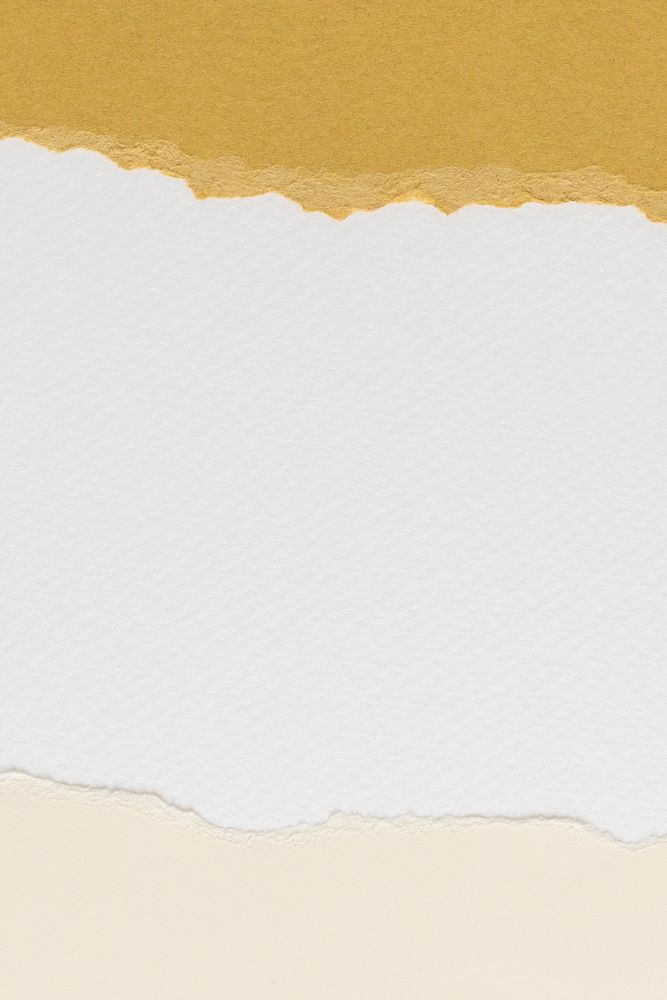 Torn white paper craft frame simple background
