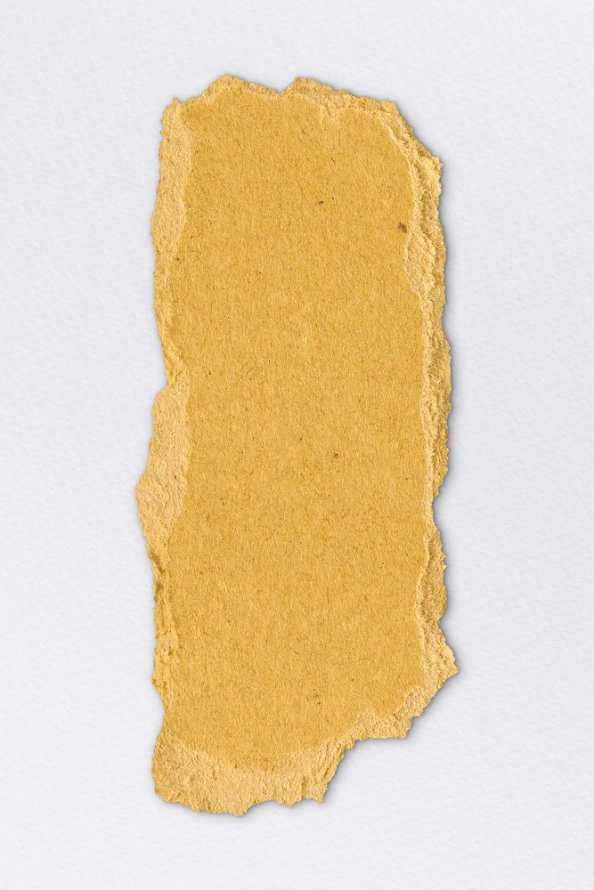Ripped paper yellow element psd diy craft