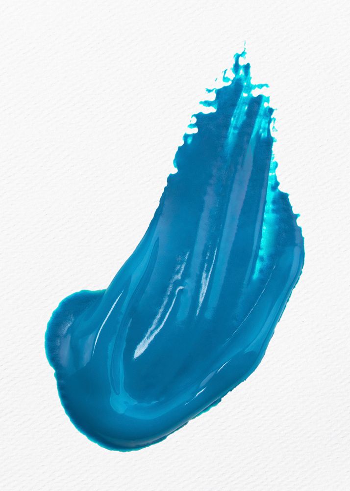 Blue paint smear textured brush stroke creative art graphic