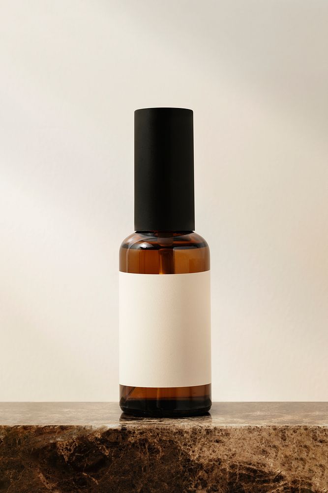 Essential oil spray bottle, aromatic beauty product 