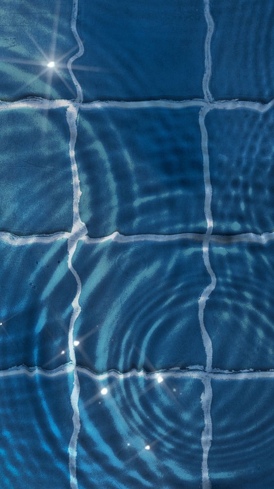 Water texture mobile wallpaper, blue tiles pool