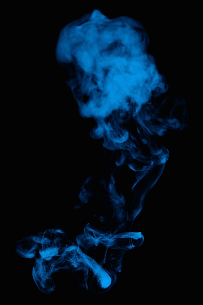 Blue smoke psd textured element, abstract design