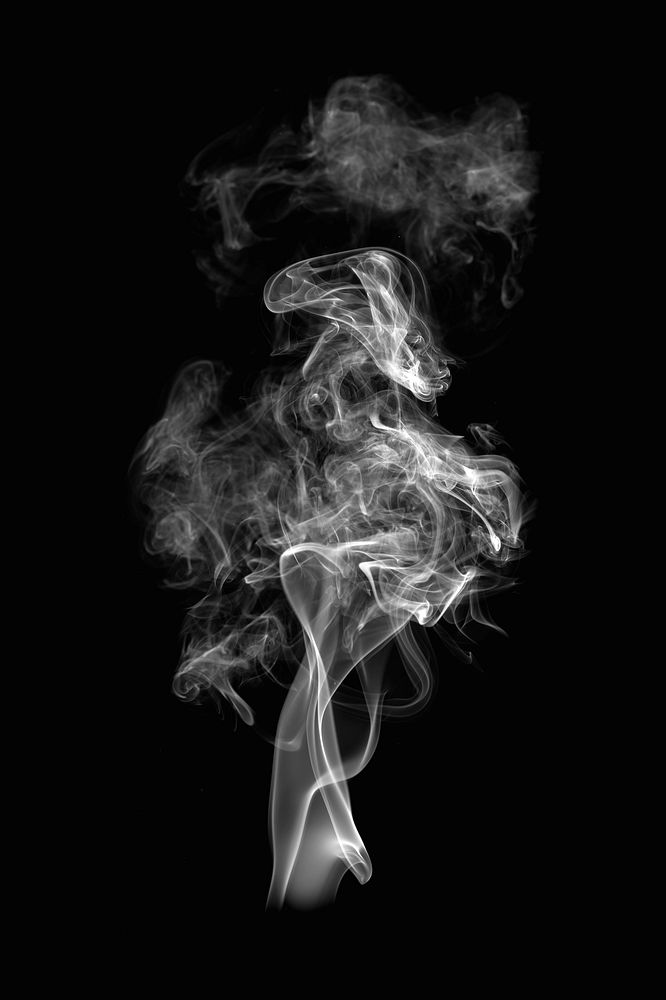 White smoke psd element, dark background