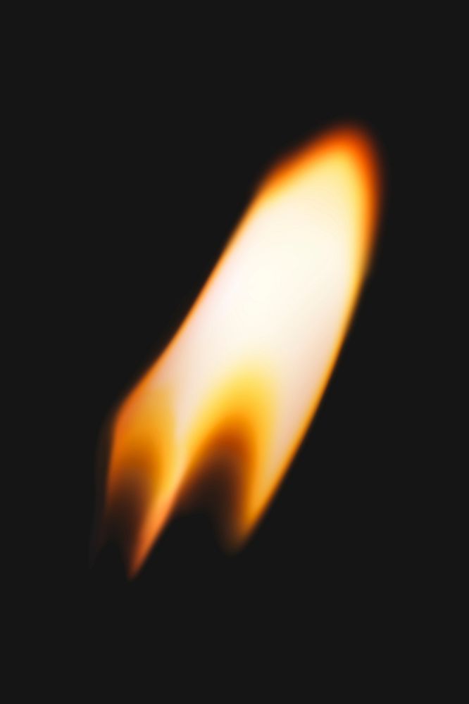Lighter flame element, realistic burning fire image