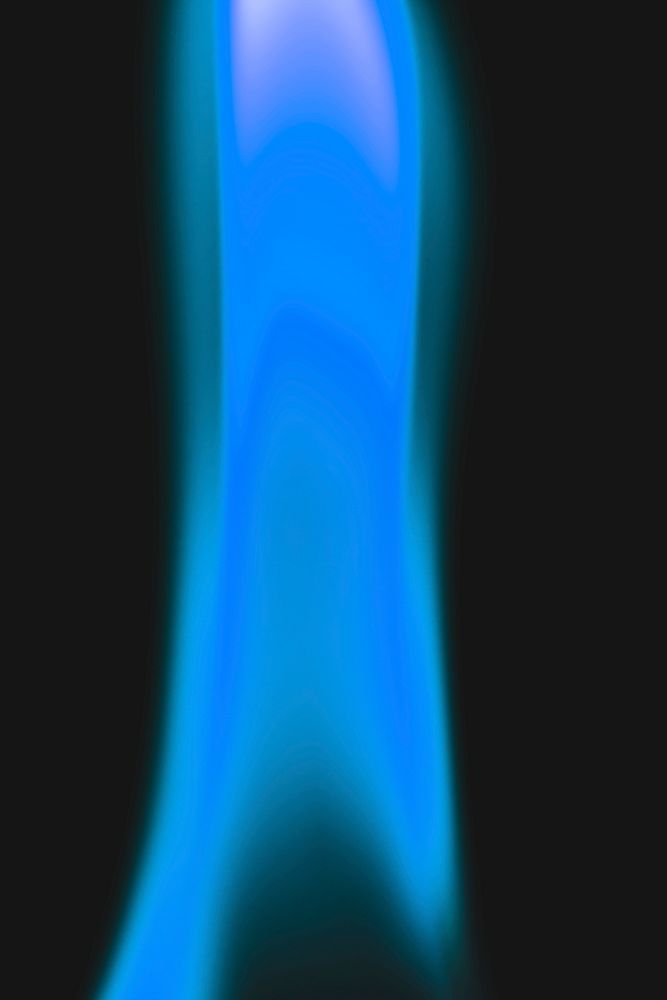 Aesthetic blue flame element, realistic burning fire image