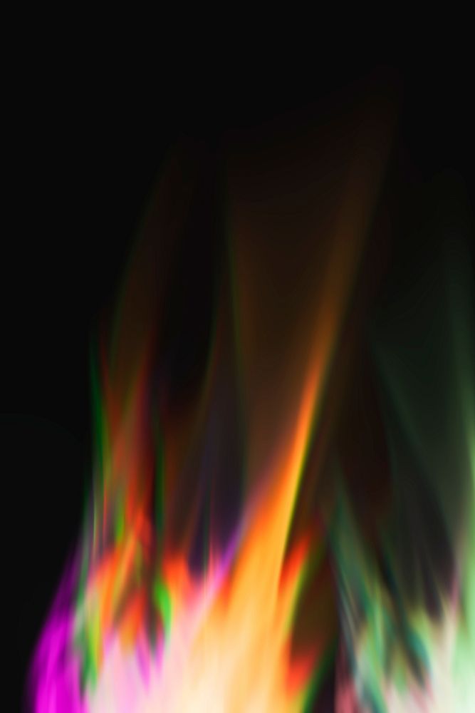 Light leaks background, colorful film burn on black background
