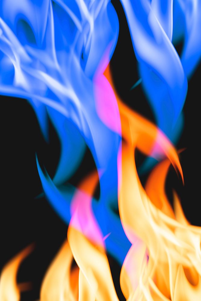 Aesthetic flame background, blazing blue fire