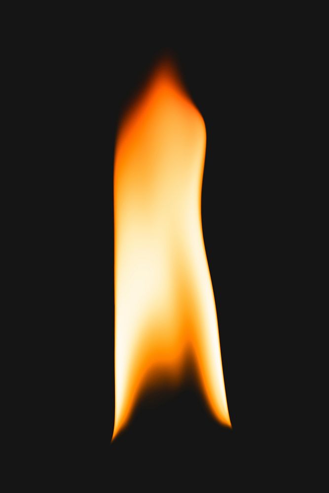 Lighter flame sticker, realistic burning fire image psd