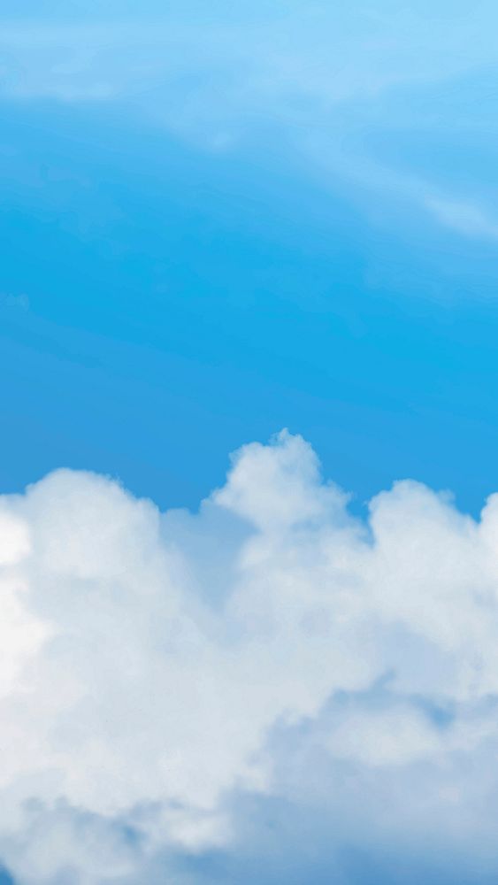 Sky wallpaper vector with clouds