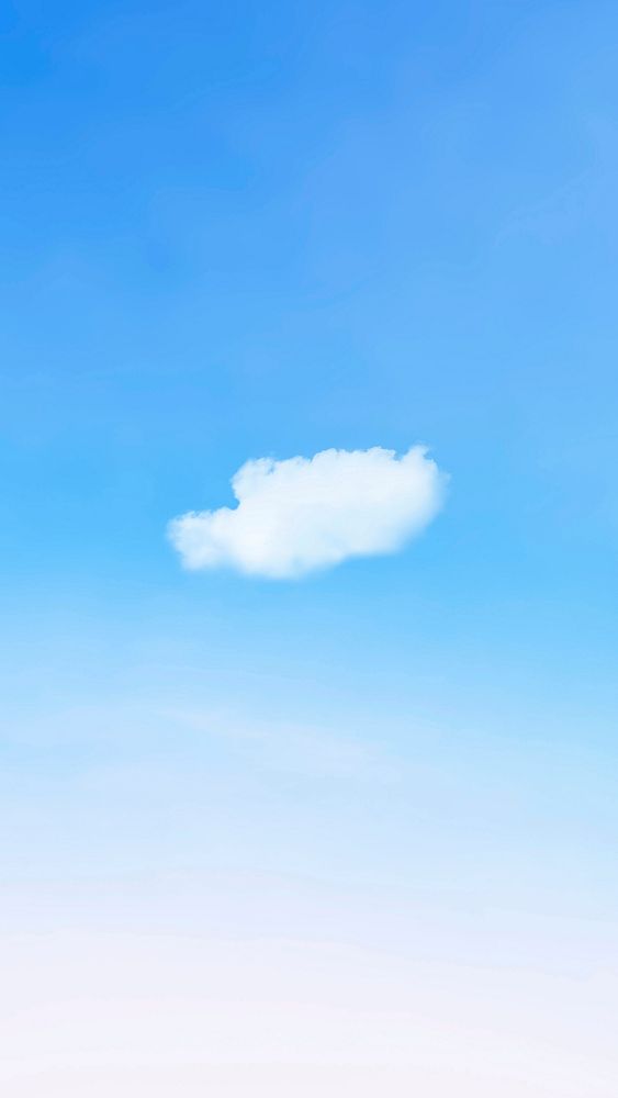 Blue sky wallpaper vector with clouds