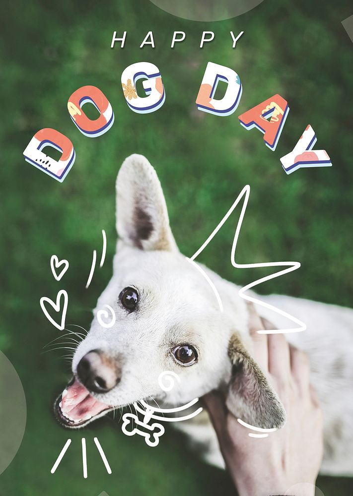 Dog day poster template vector editable pet event