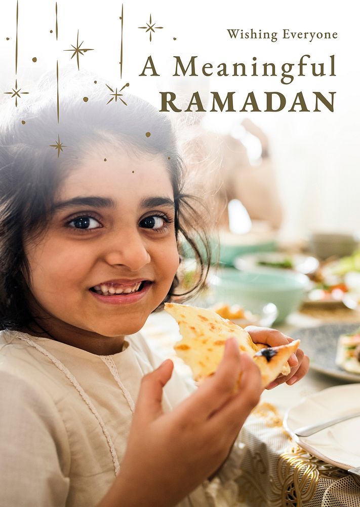 Ramadan greeting poster template vector holy month celebration