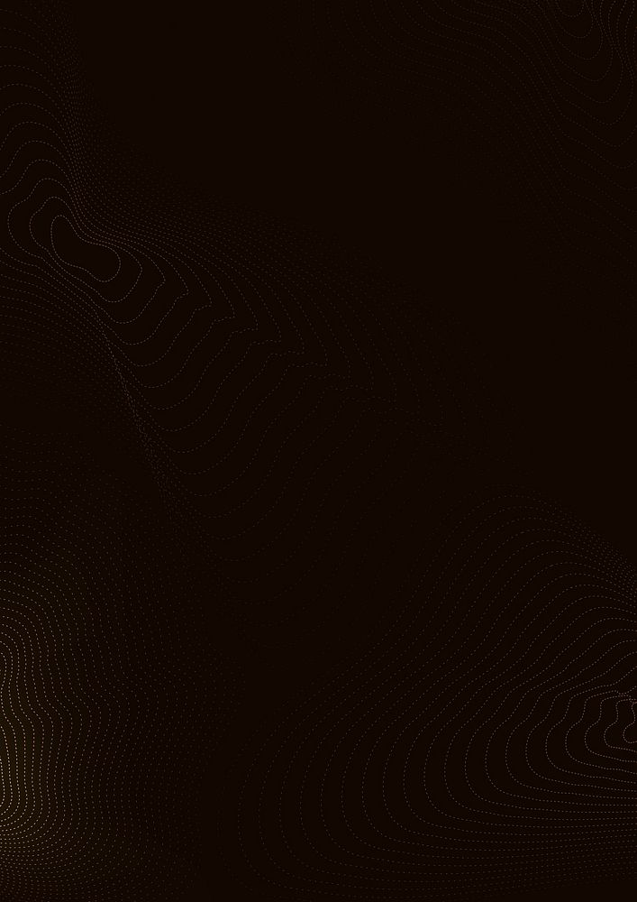 Black technology background psd with brown futuristic waves