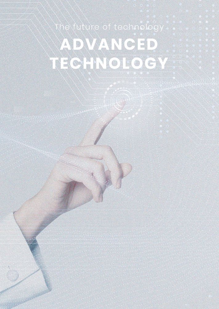 Advanced technology poster futuristic innovation