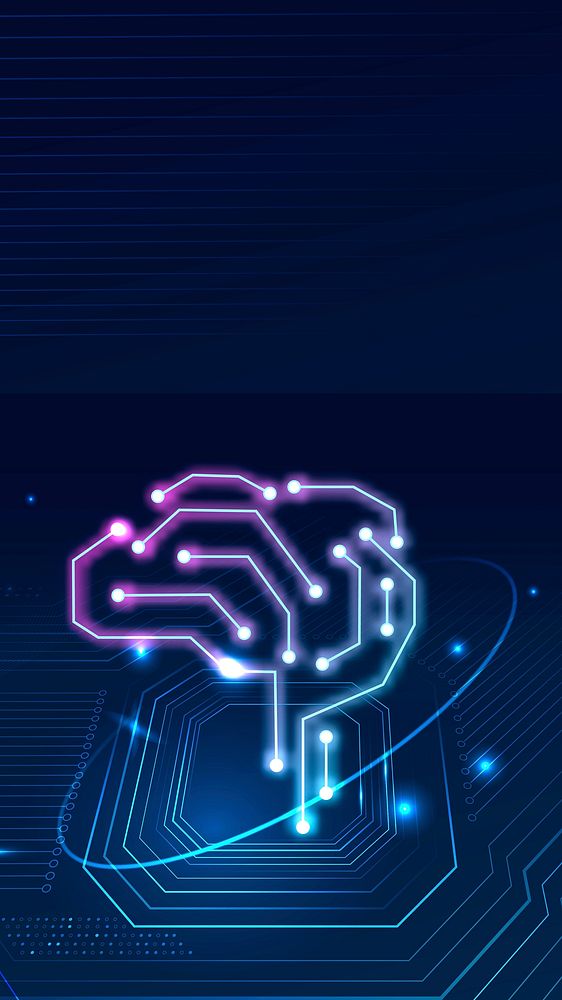 AI technology brain background vector digital transformation concept