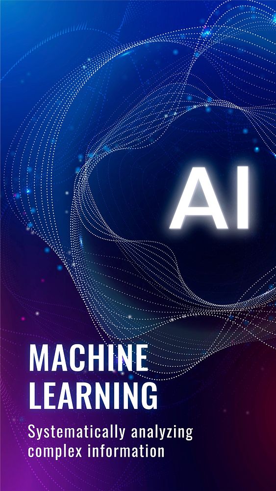 AI machine learning template vector disruptive technology 