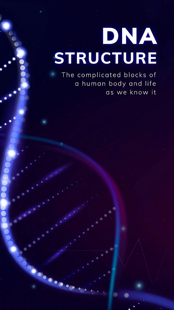 DNA structure biotechnology template vector social media story