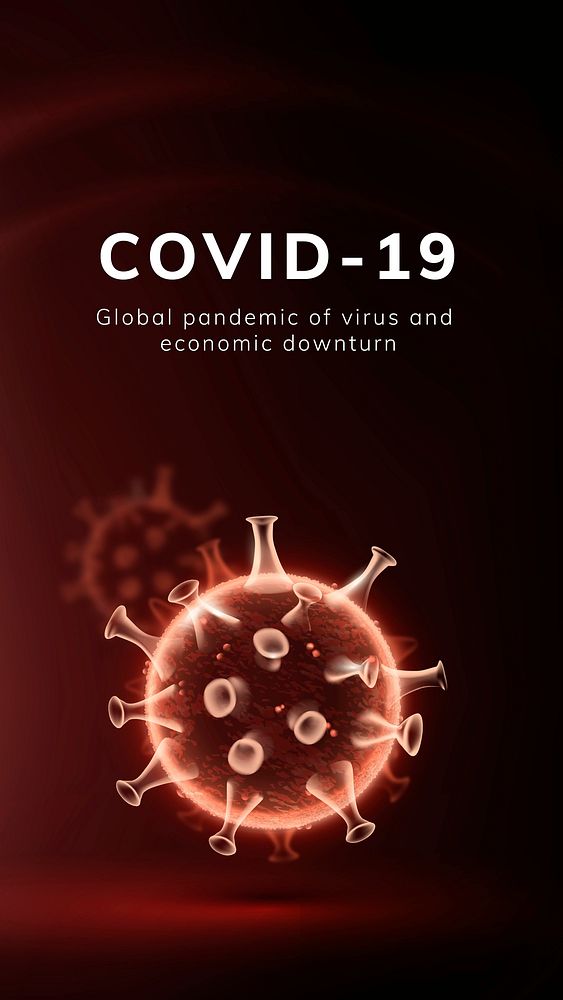 Covid-19 global pandemic template vector health crisis social media story