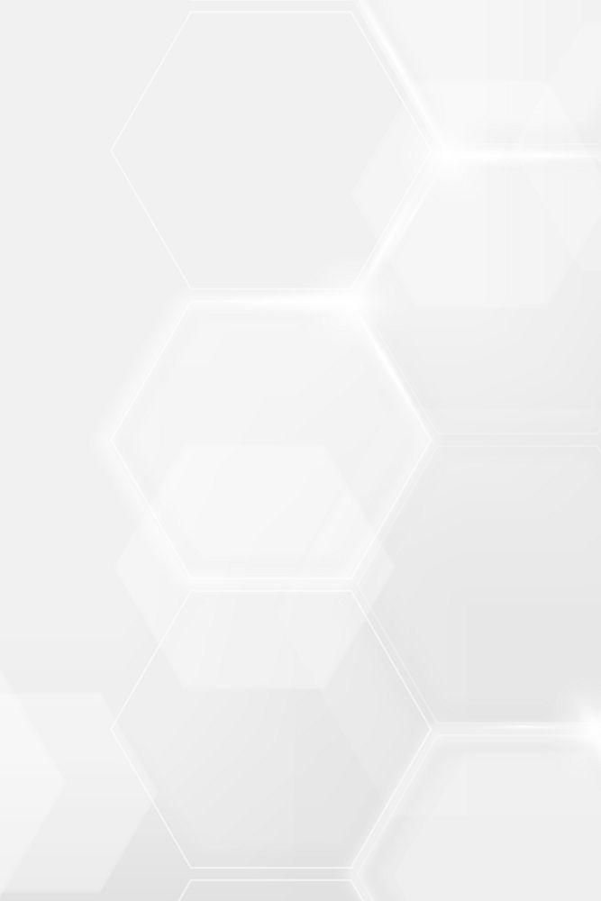 Digital technology background psd with hexagon pattern in white tone