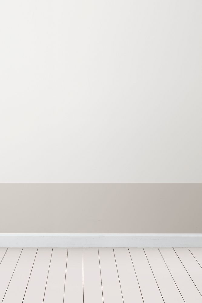 Empty minimal room with beige wall