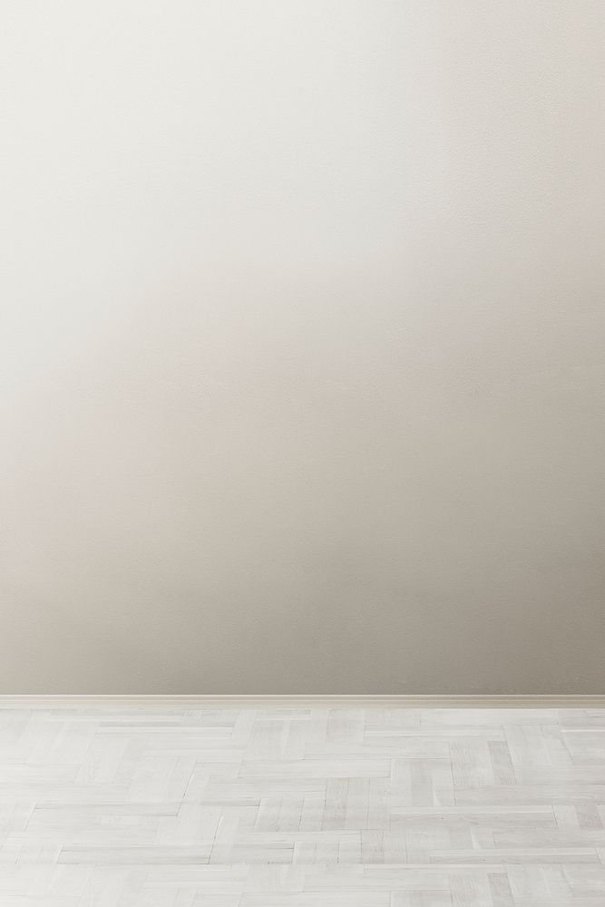 Empty minimal room with gray wall