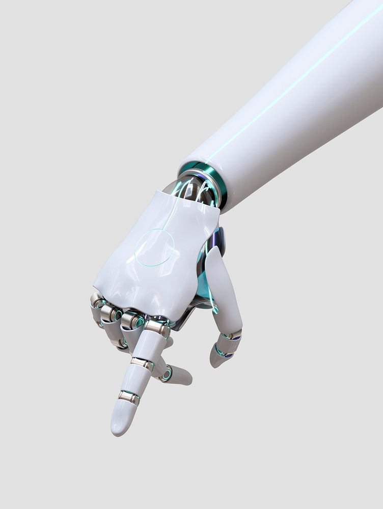 Robot psd hand finger pointing, AI technology