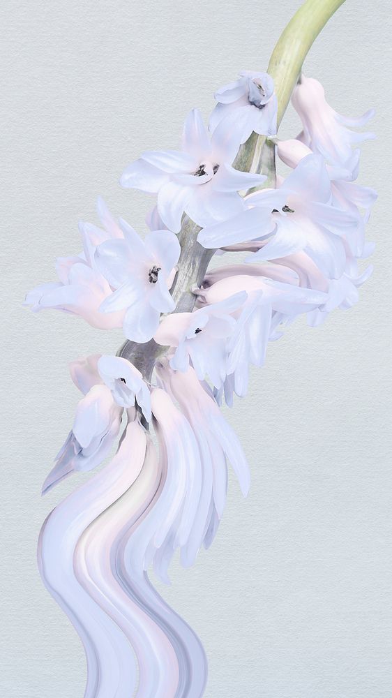 Flower background, blue delphinium psychedelic art