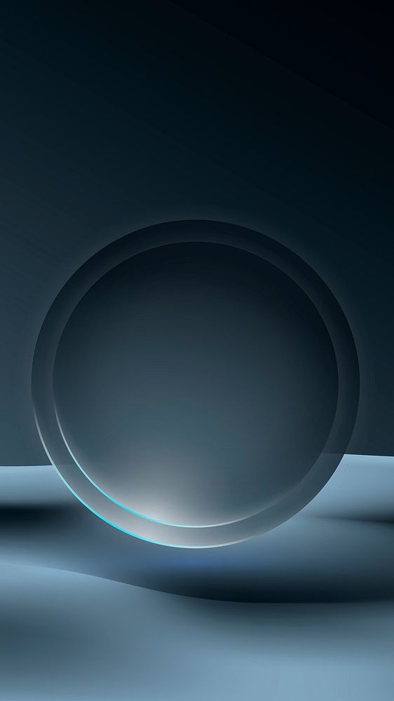 Aesthetic circle frame background psd in gray futuristic minimal style