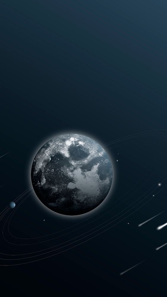 Solar system universe background psd with earth in aesthetic style