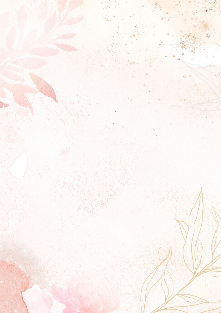 Flower background, aesthetic watercolor design, remixed from vintage public domain images