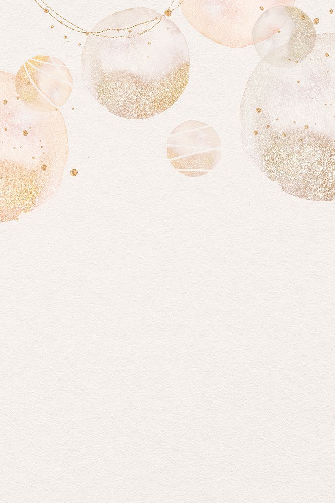 Aesthetic peach background, holiday design in watercolor & glitter