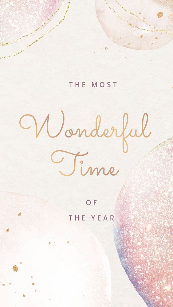 New year mobile wallpaper template, festive season design vector