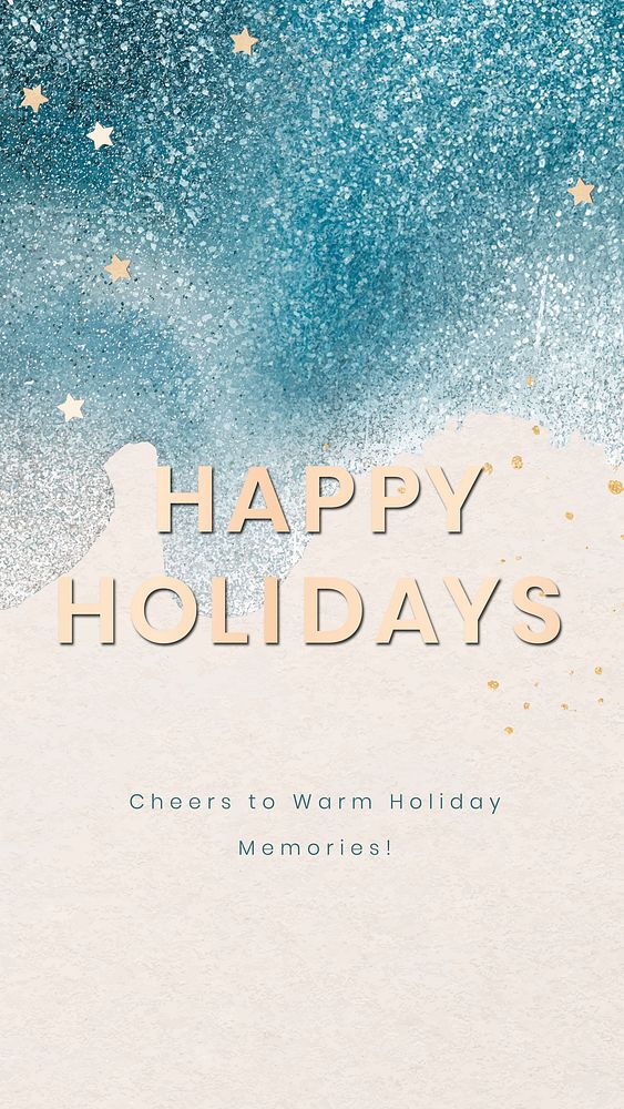 Happy holiday phone wallpaper template, Christmas season design vector