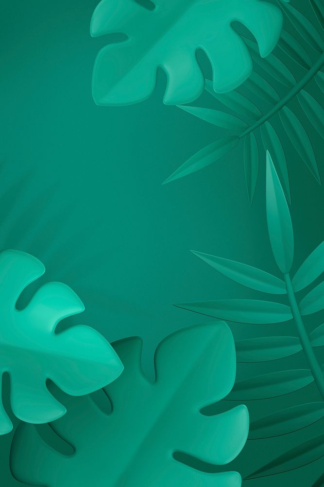 Green leaf background, botanical design