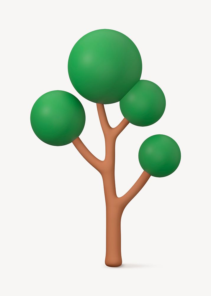 Cartoon tree clip art, nature design