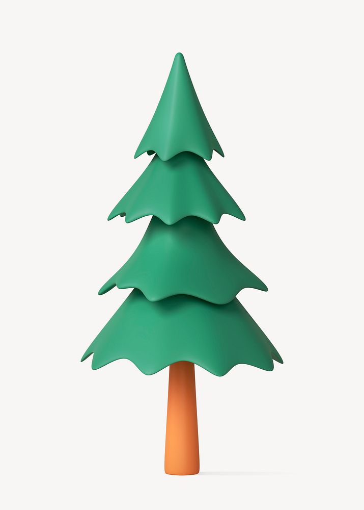 Cartoon pine tree clip art, nature design