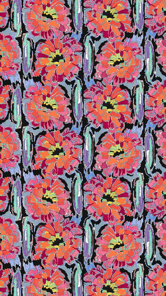 Vintage feminine mobile wallpaper, floral pattern 4k background