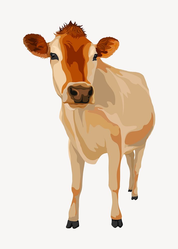 Cow farm animal illustration psd