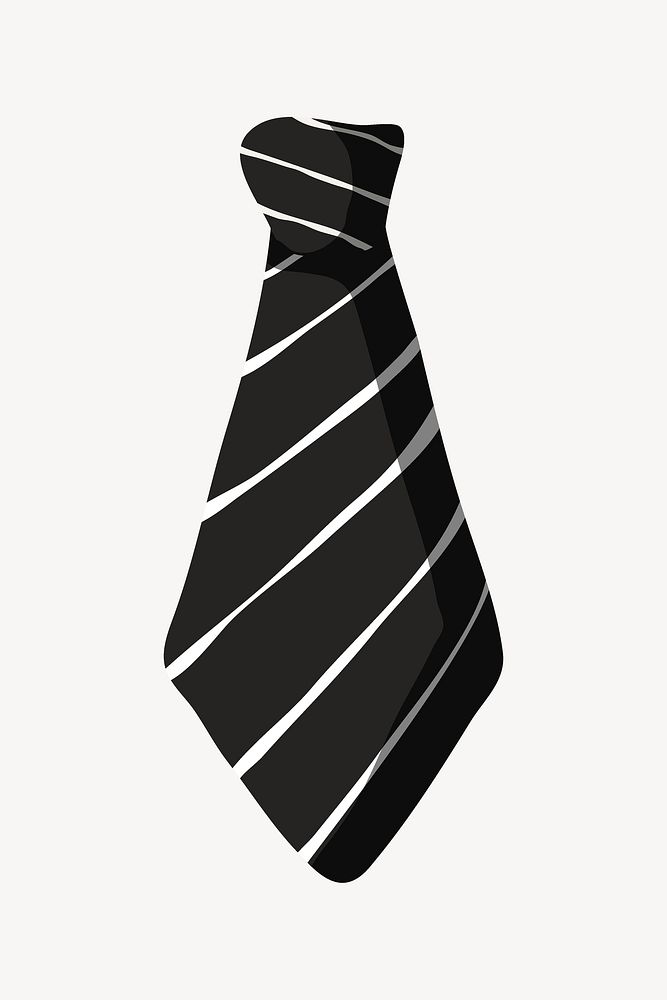 Striped necktie illustration, menswear tie vector