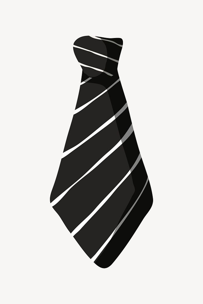 Striped necktie illustration, menswear tie psd