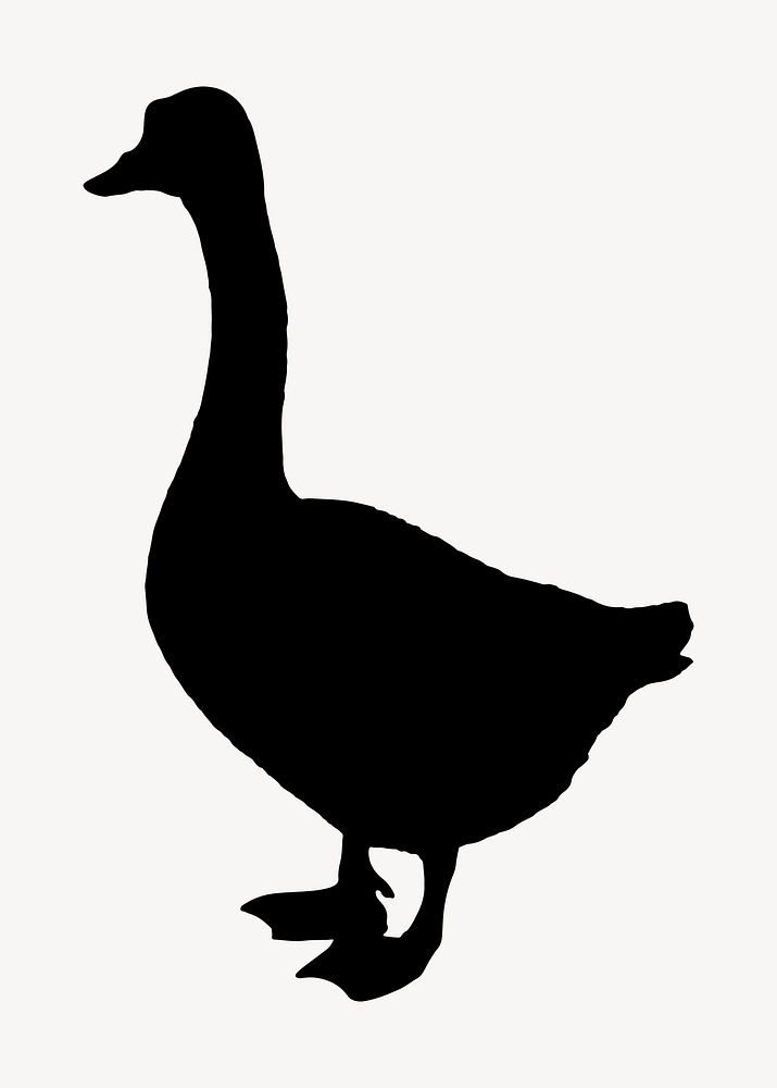 Goose silhouette illustration psd