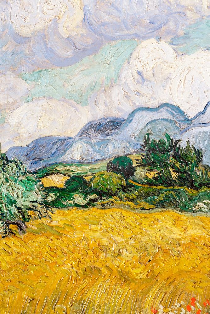 Nature vintage illustration background, Van Gogh's artwork remixed by rawpixel