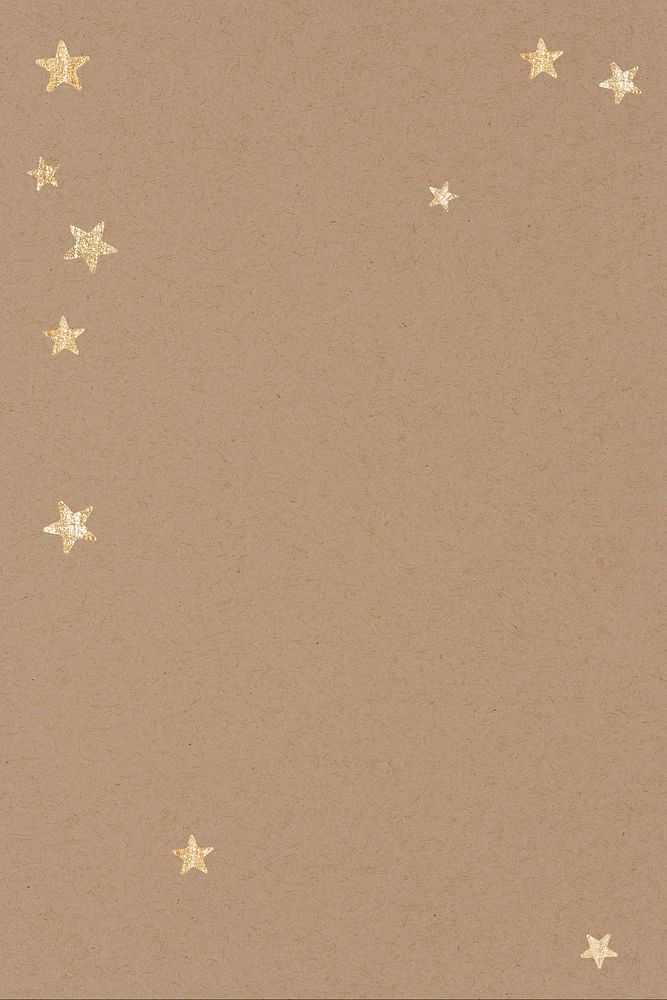 Brown background, star frame design