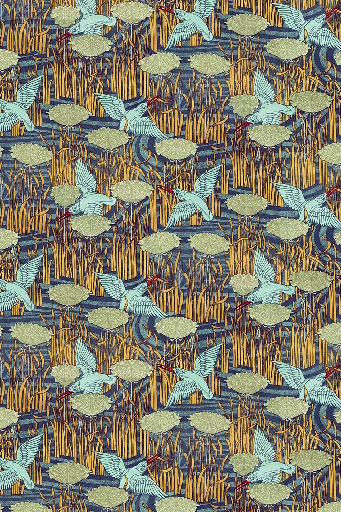 Maurice&rsquo;s bird pattern background, vintage animal, famous artwork remixed by rawpixel