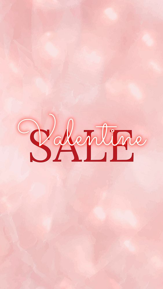 Valentine&rsquo;s sale editable template vector for social media story