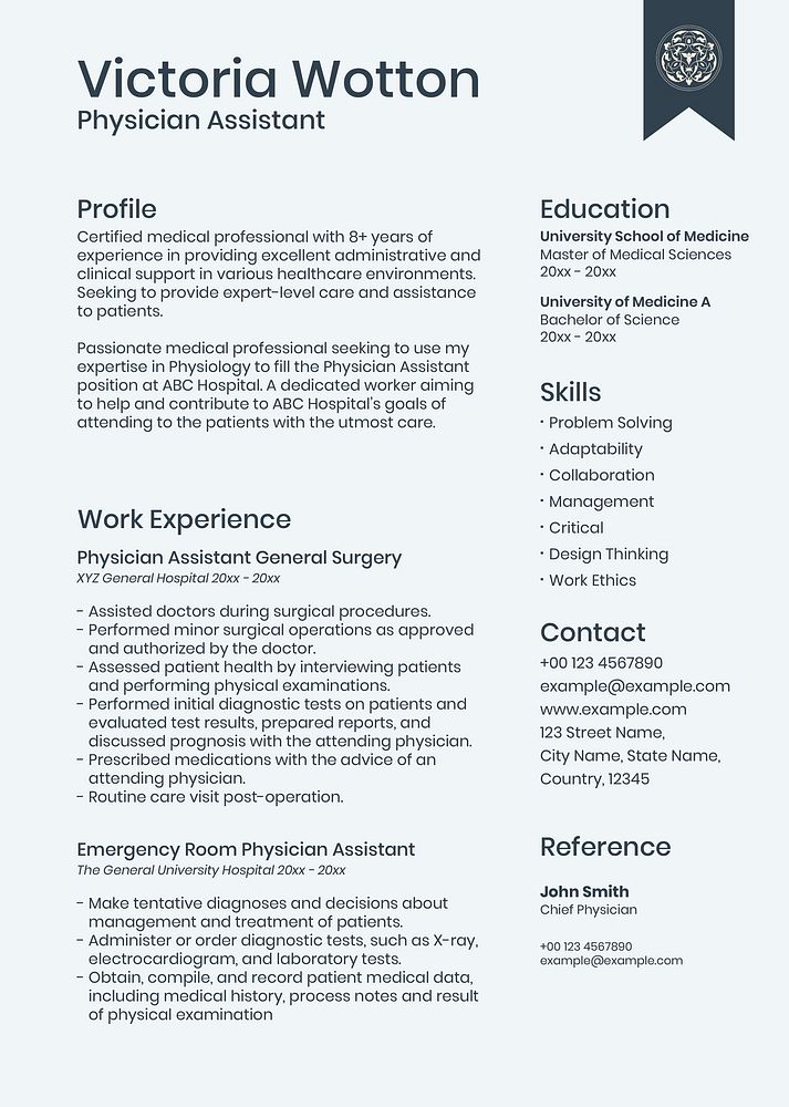 Editable resume template psd in clean design