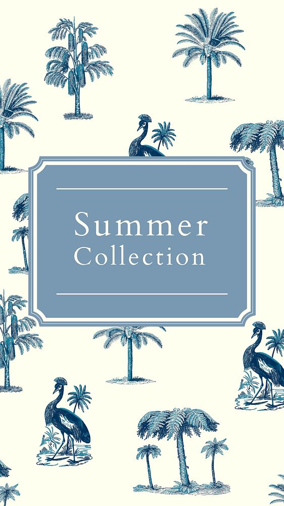 Summer collection editable template vector
