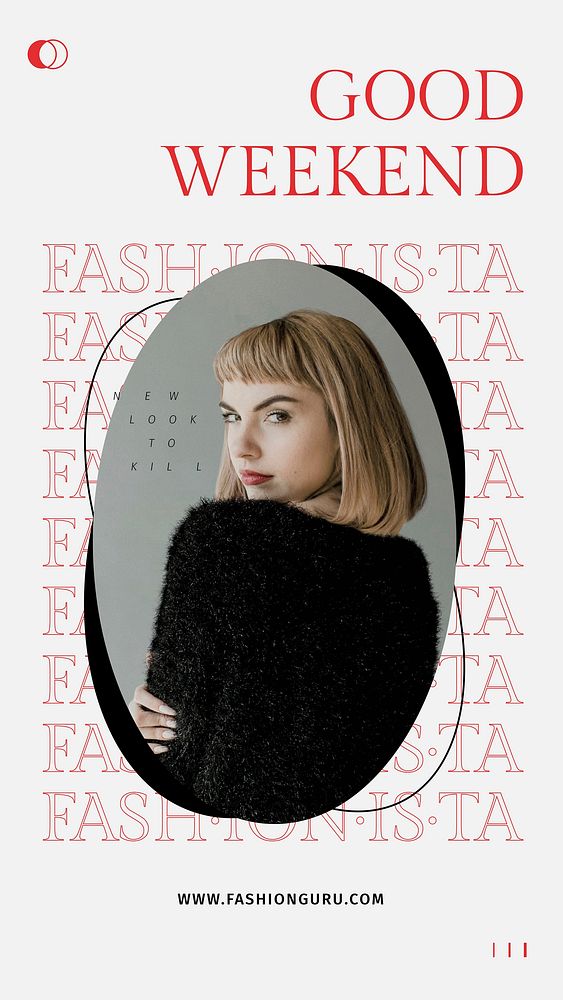 Fashion and beauty template vector for social media story