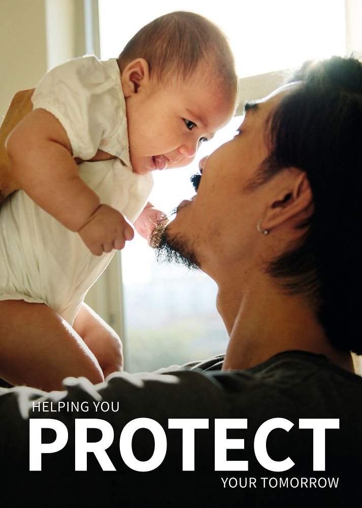 Protect tomorrow insurance template psd for family&rsquo;s health ad banner