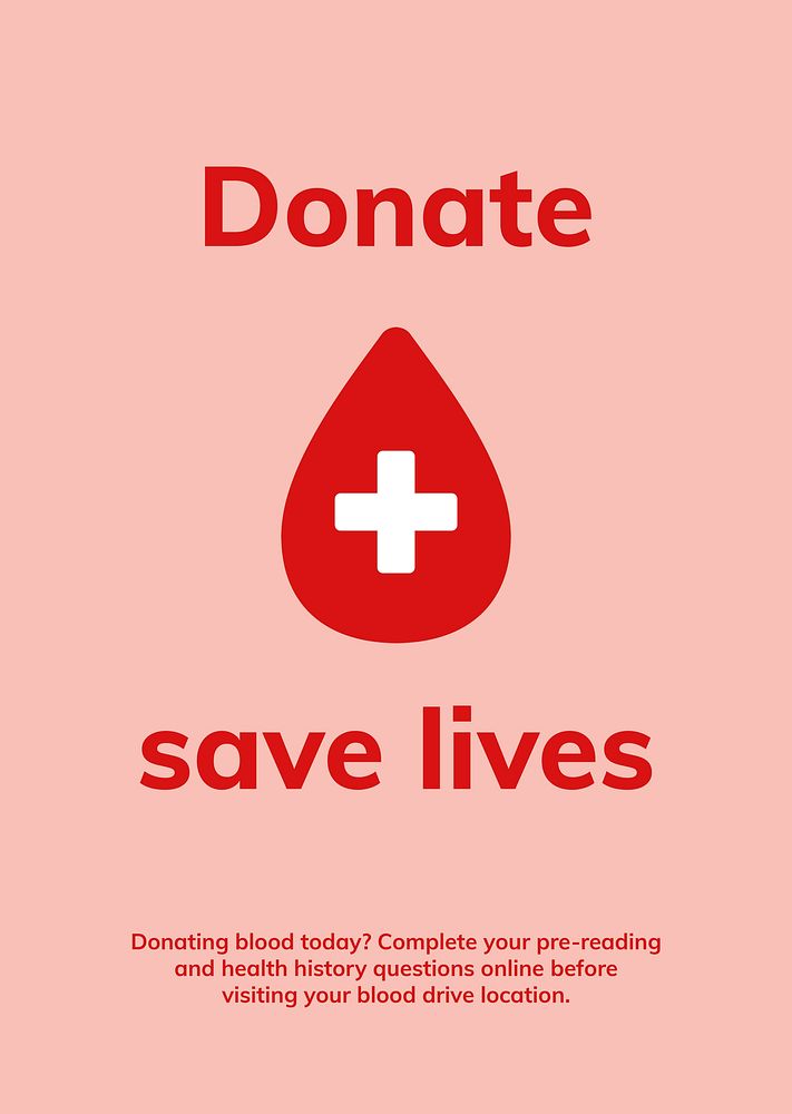Donation save lives template psd health charity ad poster